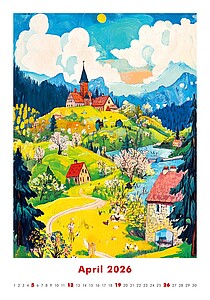 Art Naive by AI 2027, nástěnný kalendář