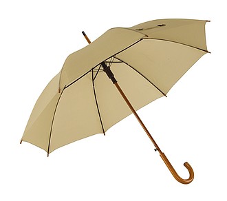 Automatický deštník, béžová. Průměr 103 cm.