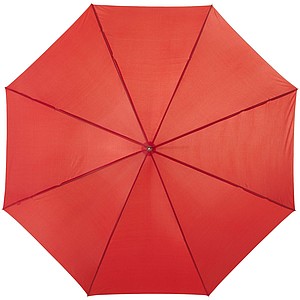Automatický deštník, dřevěná rukojeť, červená