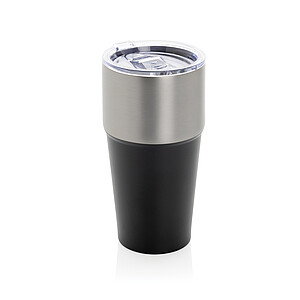 AYDIN Dvoustěnný termohrnek z recyklované nerezové oceli, 500 ml, černá - termohrnek s vlastním potiskem