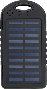 AZULA Solární powerbanka pogumovaná s kapacitou 4000mAh, červená - reklamní předměty