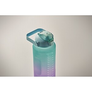 BAHAR Sportovní láhev na vodu, RPET 2000 ml, tyrkysová/fialová