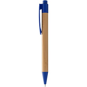 Bambusová propiska s barevným dopňkem, tmavě modrá