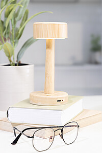Bambusová stolní lampa, přírodní