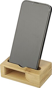 Bambusový stojánek na telefon, hnědá