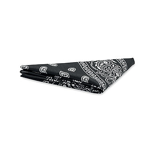 BANDIDA multifunkční bavlněný šátek čtvercového tvaru. 90 gr/m2, černý