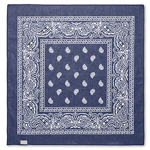 BANDIDA multifunkční bavlněný šátek čtvercového tvaru. 90 gr/m2, modrý