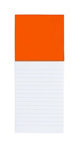 Barevná magnetka na lednici se 40ti listým blokem, 60x148mm, oranžová