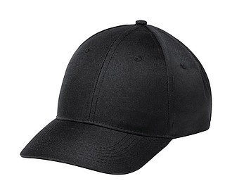 Baseballová čepice se 6ti panely a zapínáním na suchý zip, černá - reklamní kšiltovky