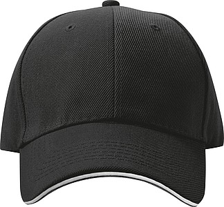 Baseballová kšiltovka z bavlny, neobsahuje AZO, černá