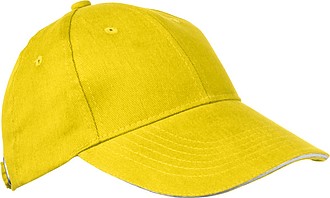 Baseballová kšiltovka z bavlny, neobsahuje AZO, žlutá