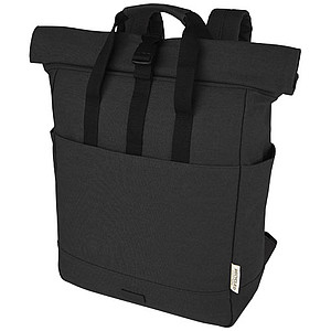 Batoh na notebook, recyklované materiály, černý - tašky s vlastním potiskem