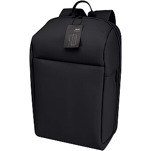 Batoh na notebook SMART 15" GRS z recyklovaných materiálů, 18 l, černá - reklamní předměty