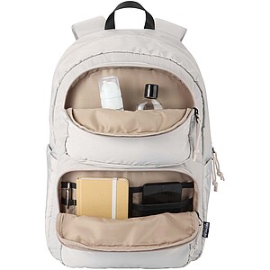 Batoh na notebook velikosti 15,6” z recyklovaného GRS, béžová