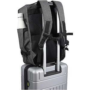 Batoh na notebook velikosti 17” z recyklovaného GRS, tmavě šedý melír