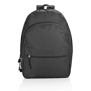 Batoh s 3 kapsami na zip, černý - reklamní předměty