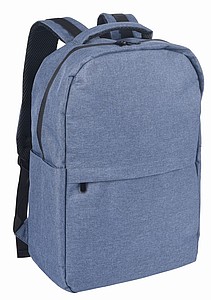 Batoh s polstrovanou přihrádkou na notebook, modrý - batoh s potiskem