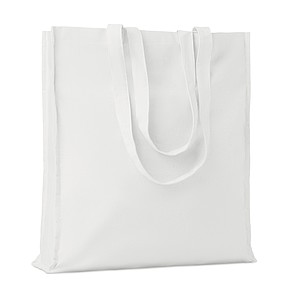 Bavlněná nákupní taška, dlouhá ucha, bílá