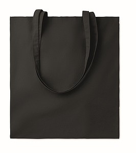 Bavlněná nákupní taška s dlouhými uchy, černá - taška s vlastním potiskem