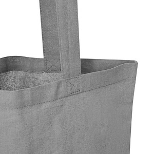 Bavlněná nákupní taška s dlouhými uchy, šedá