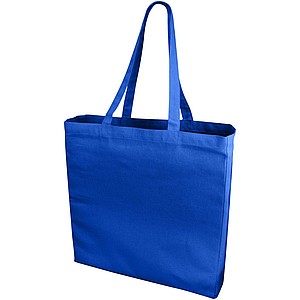 Bavlněná nákupní taška se zpevněným dnem, královská modrá