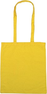 Bavlněná nákupní taška z nebělené a ekologické bavlny, žlutá
