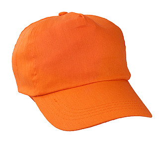 Bavlněná pětipanelová kšiltovka, oranžová