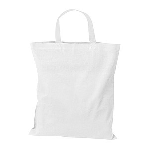 Bavlněná taška s krátkými uchy, bílá
