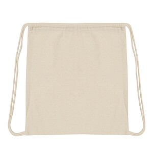 Bavlněný stahovací batoh, béžová
