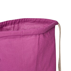 Bavlněný stahovací batoh, růžová