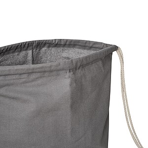 Bavlněný stahovací batoh, šedá