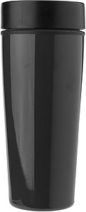 BERGIL Dvoustěnný termohrnek, nerez/plast, 0,45 l, černý - reklamní předměty