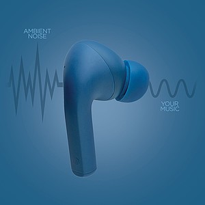 Bezdrátová ANC sluchátka do uší, modrá