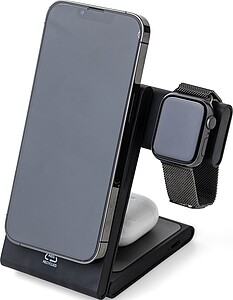 Bezdrátová magnetická nabíječka 3 v 1, černá