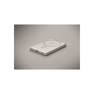 Bezdrátová magnetická powerbanka 5000 mAh, stříbrná
