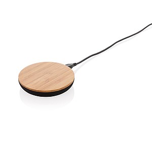 Bezdrátová nabíječka 5W Bamboo X, hnědá