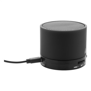 Bezdrátový bluetooth kulatý reproduktor 300mAh, černá