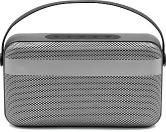 Bezdrátový prémiový reproduktor BranfCharger, černá/stříbrná