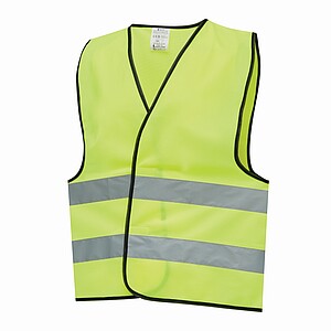 Bezpečnostní vesta, žlutá - reflexní vesta s potiskem