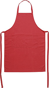 BOSKY Kuchařská zástěra s přední kapsou, červená