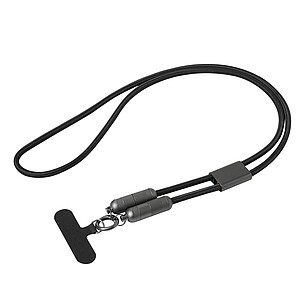 BOVALINO Multifunkční 65W nabíjecí a datový kabel, černá/šedá - reklamní předměty