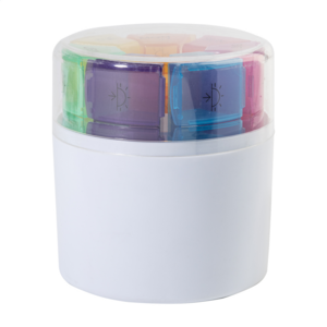 Box na pilulky, týdenní, bílá