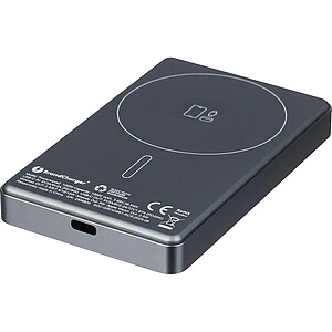 Brandcharger powerbanka 10 000 mAh z recyklovaného materiálu, gunmetal