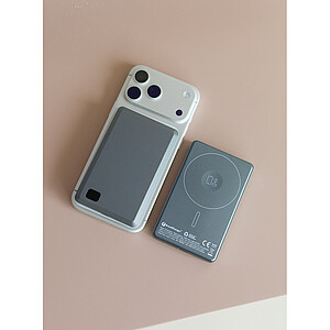 Brandcharger powerbanka 10 000 mAh z recyklovaného materiálu, gunmetal