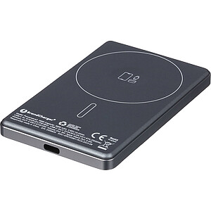 Brandcharger powerbanka 5 000 mAh z recyklovaného materiálu, gunmetal