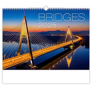 Bridges 2025, nástěnný kalendář, prodloužená záda