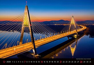 Bridges 2026, nástěnný kalendář, prodloužená záda