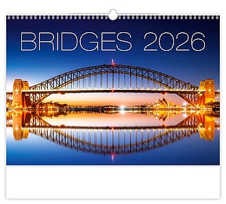 Bridges 2027, nástěnný kalendář, prodloužená záda - reklamní kalendáře