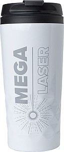 BRILON Termohrnek nerezový cestovní s plastovým víčkem, 300 ml, bílý - reklamní předměty