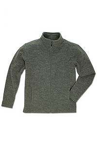 Bunda STEDMAN ACTIVE MELANGE FLEECE JACKET olivový melír L - bundy s vlastním potiskem